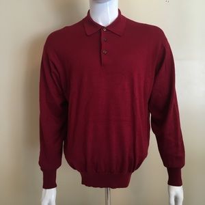 Gran Sasso Men’s Wool Silk Cashmere Polo Shirt